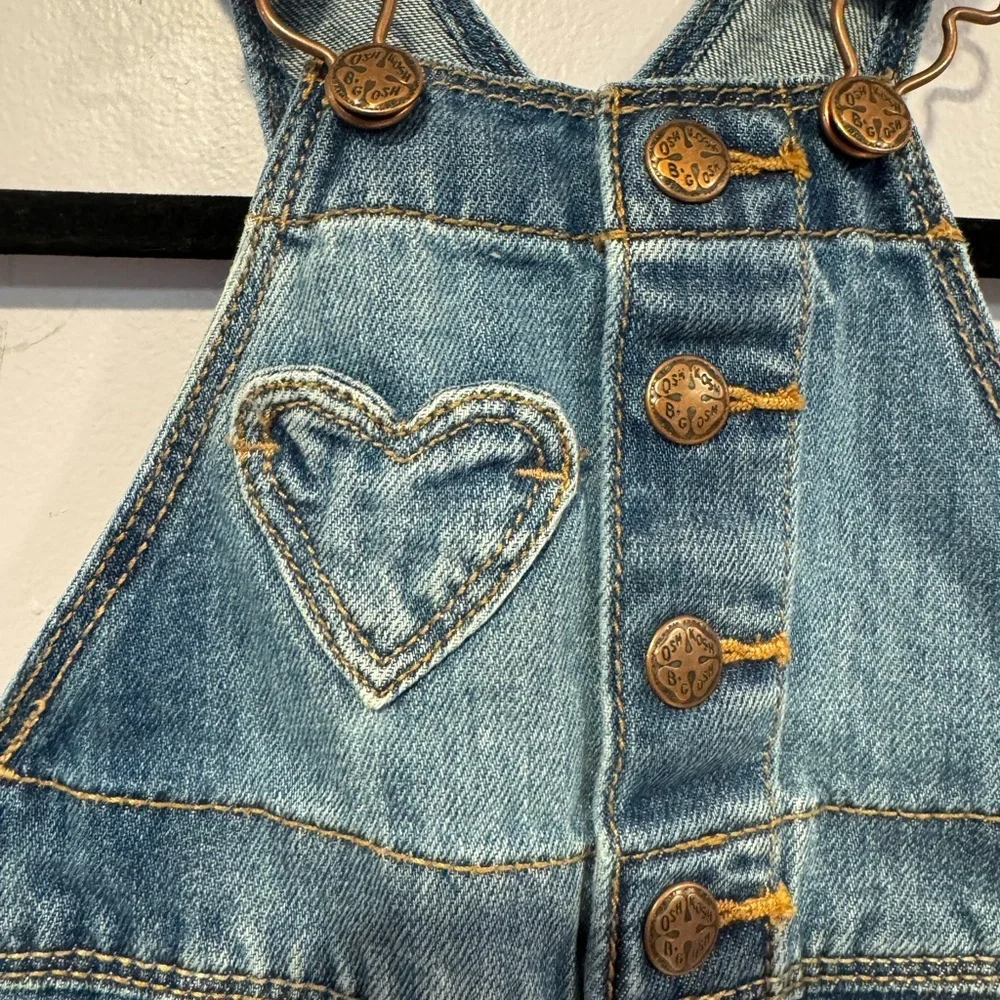 Oshkosh Bgosh heart denim baby‎ overalls
